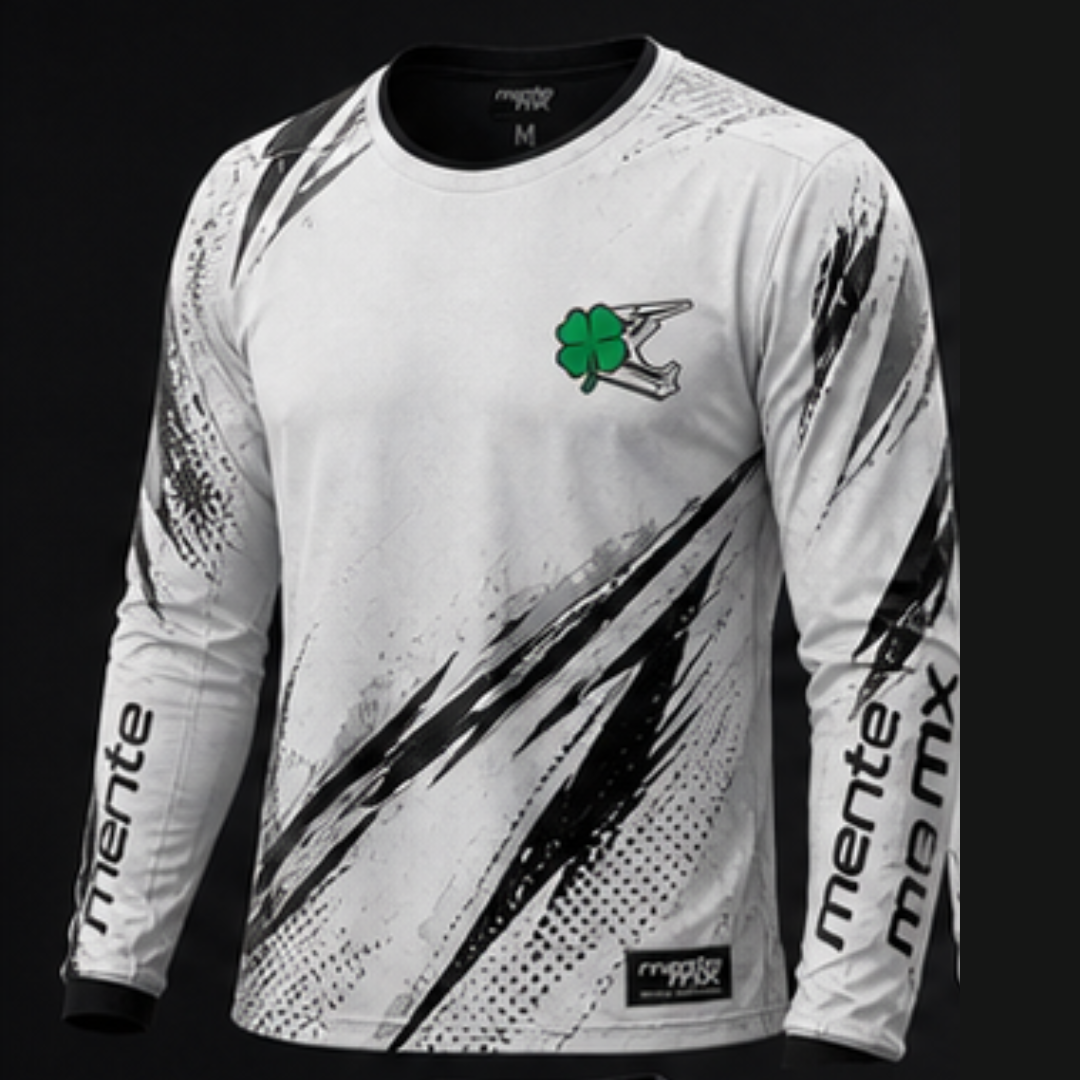 Camisa Rider Branco Preto - Frente